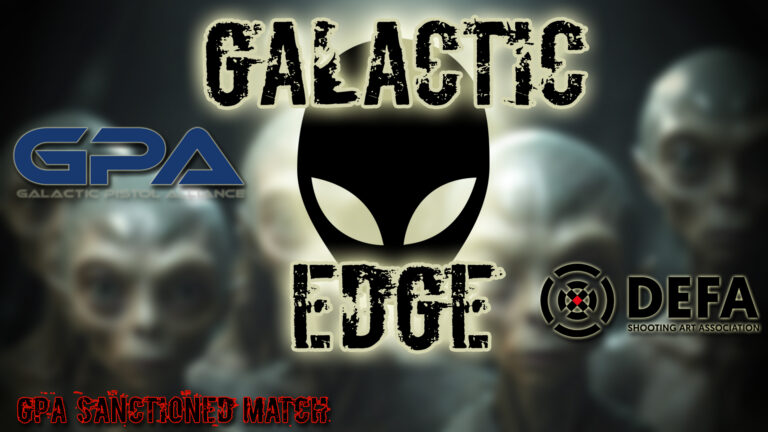 Plakat Galactic Edge GPA sanctioned match by DEFA, 21 listopada 2026, Strzelnica Sątok